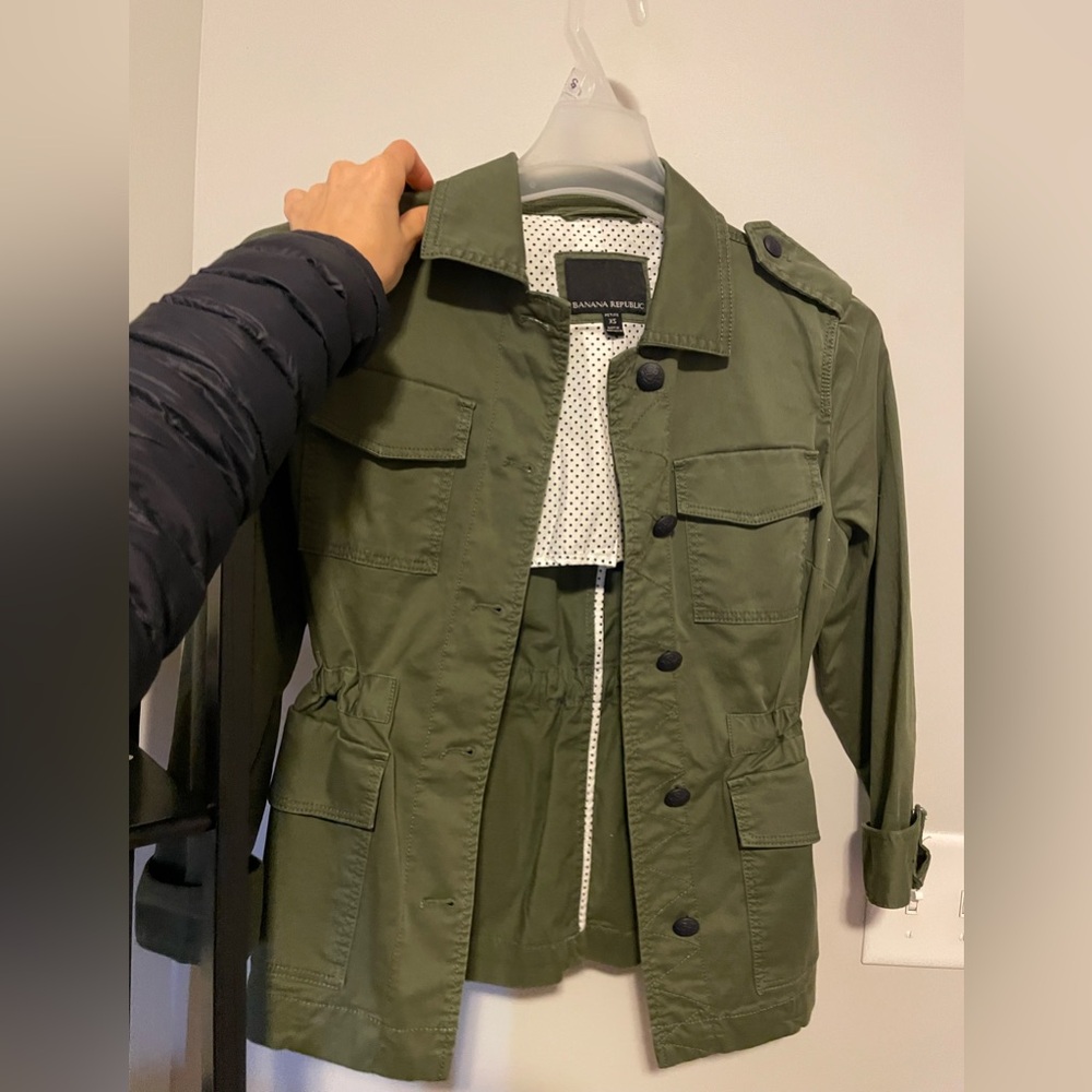 Banana Republic Military-Style Olive Utility Jacket